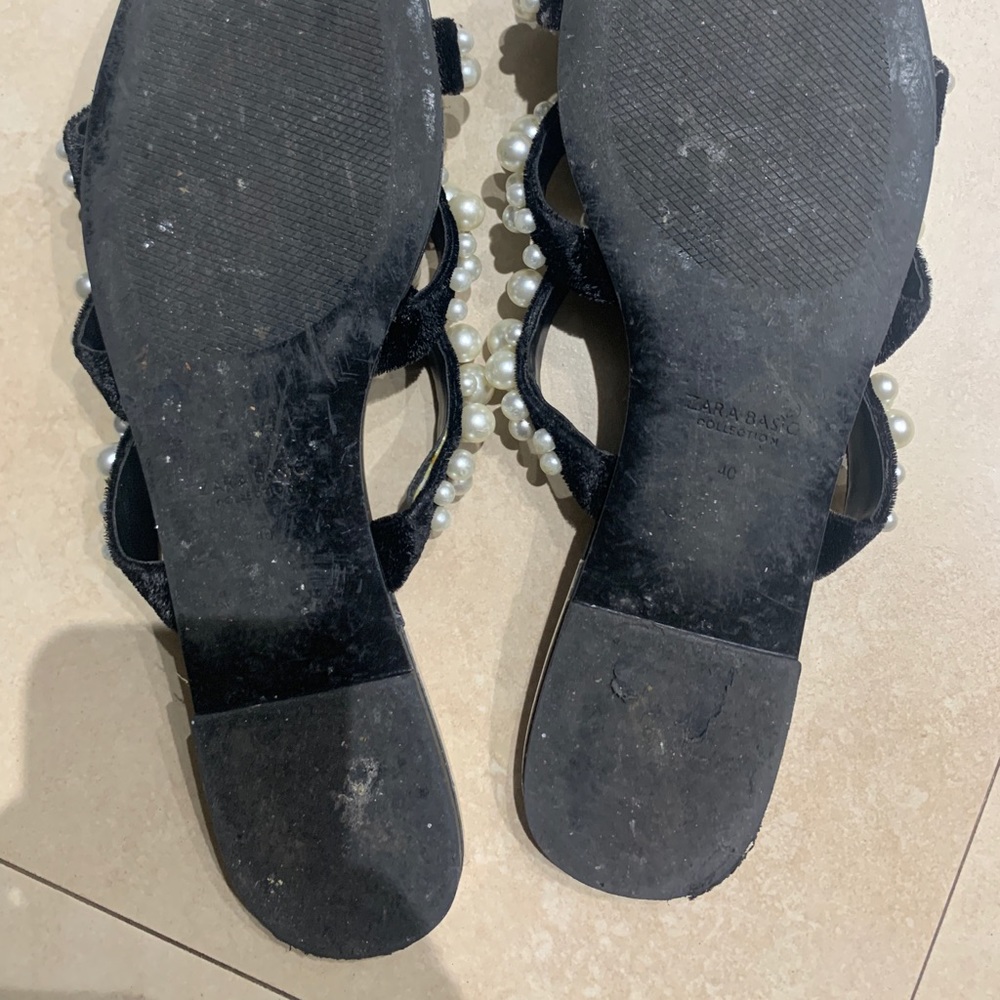 Zara Velvet Pearl Sandals - Picture 9 of 10
